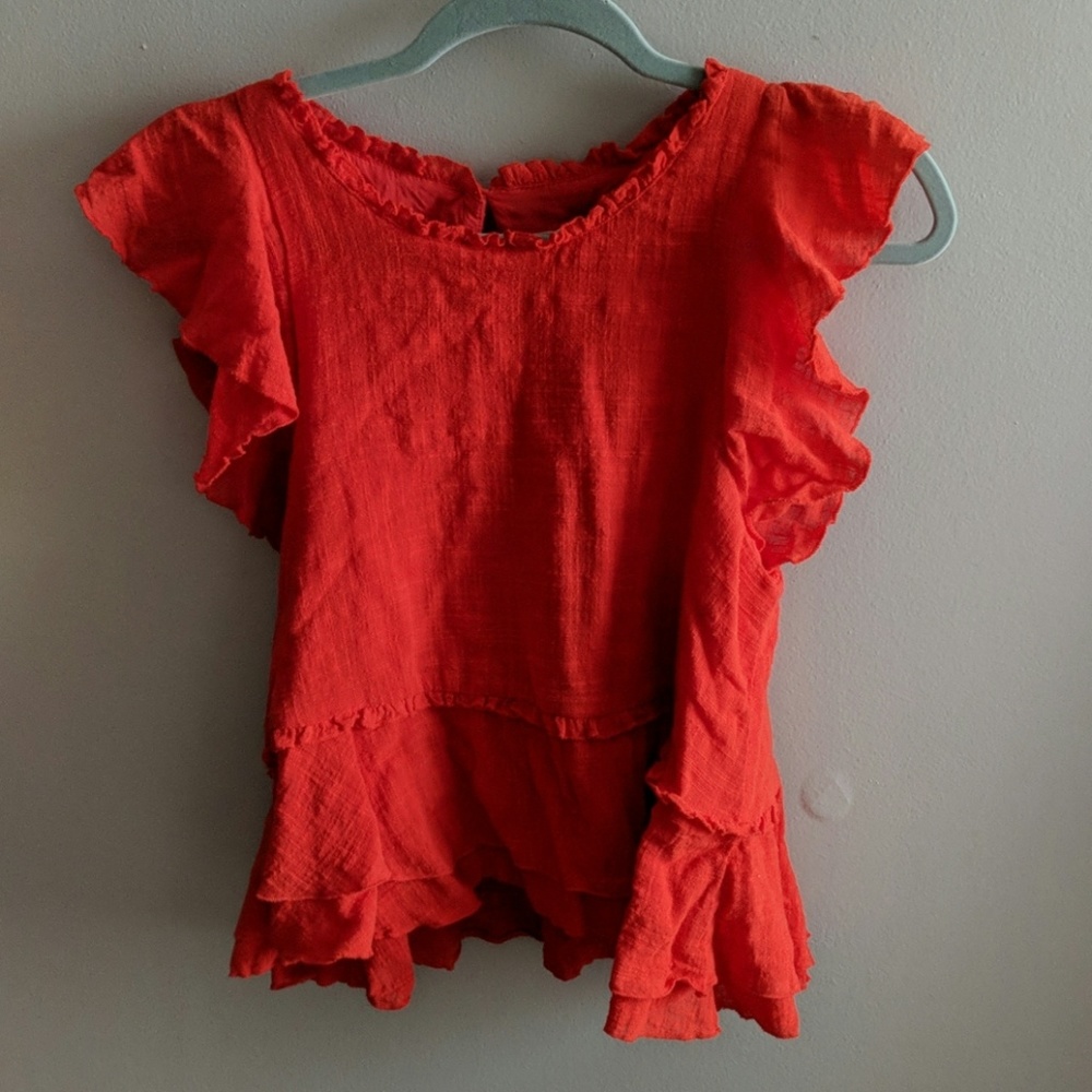 ANTHROPOLOGIE | Maeve orange red top